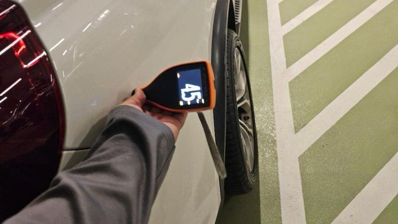 Front left door dent